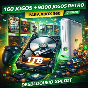 HD EXTERNO 1TB COM JOGOS PARA XBOX 360